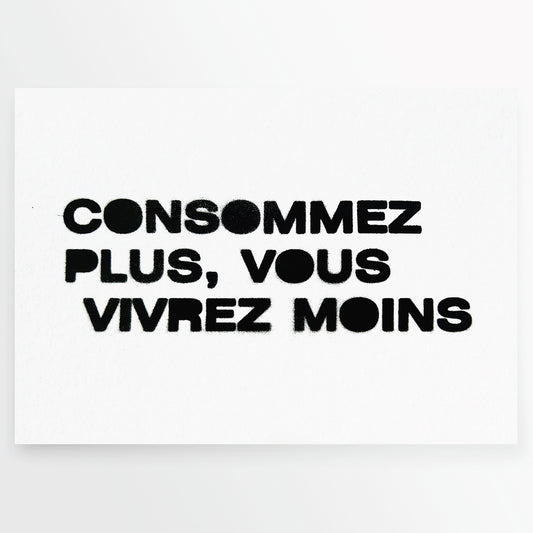 Carte en papier FSC consommez P