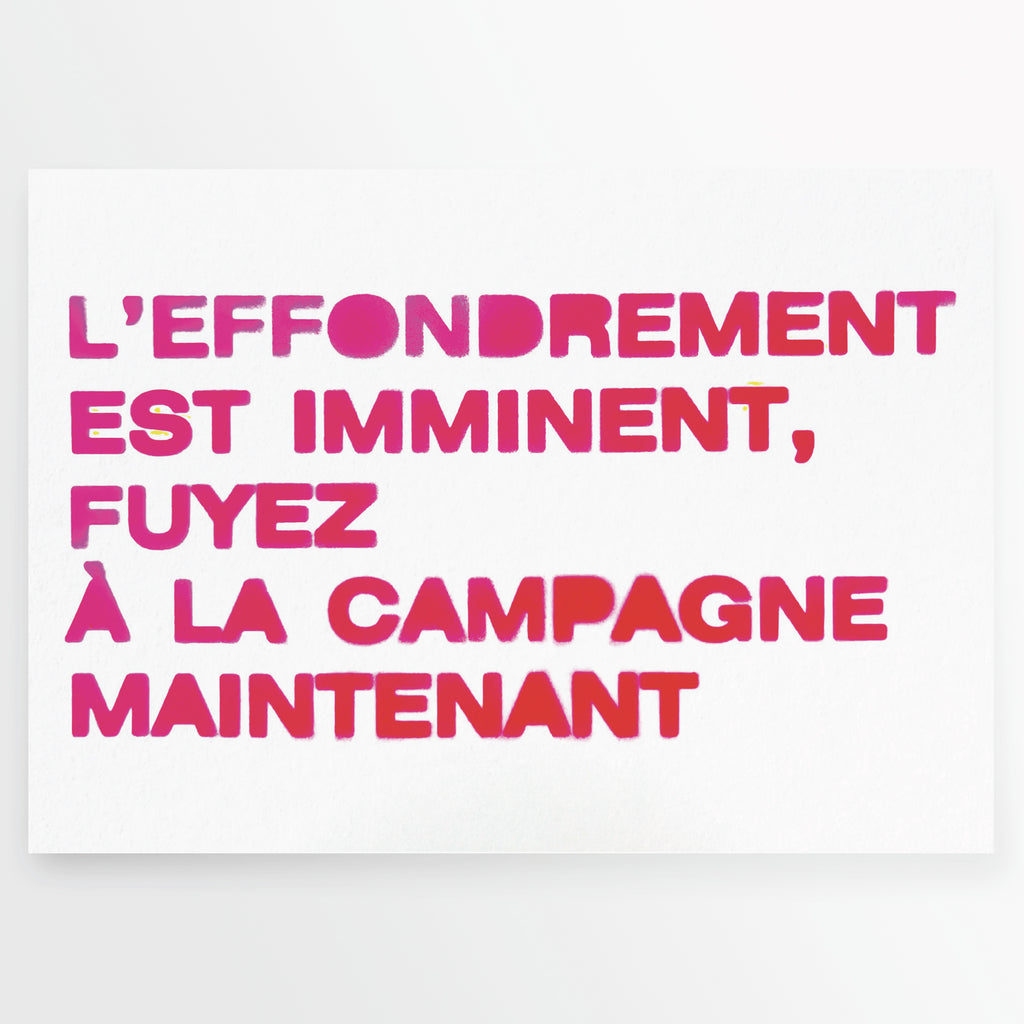 Carte en papier FSC effondrement S
