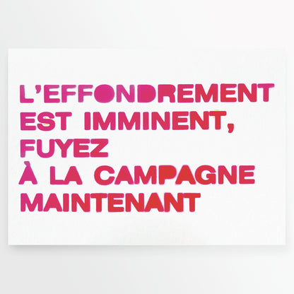Carte en papier FSC effondrement P