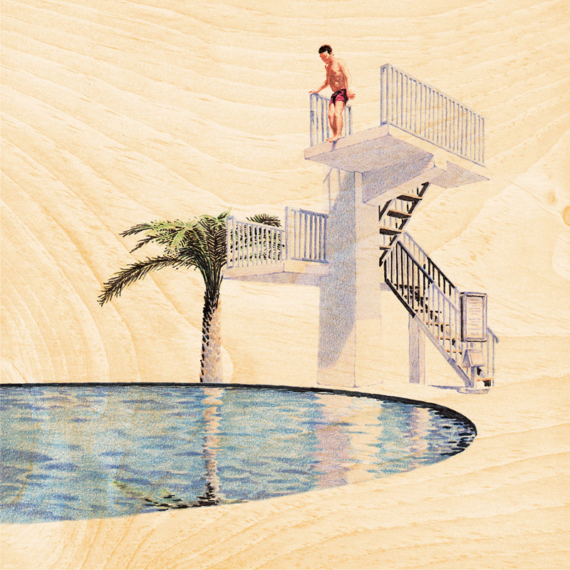 Poster 45T en bois leisure l'hésitation W