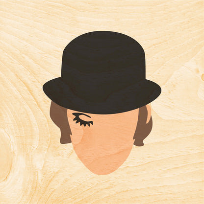 Wood 7in poster en bois movie icons clockwork W