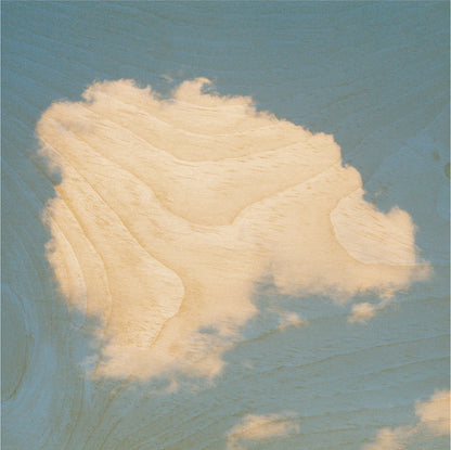 Poster 45T en bois photos nuage W