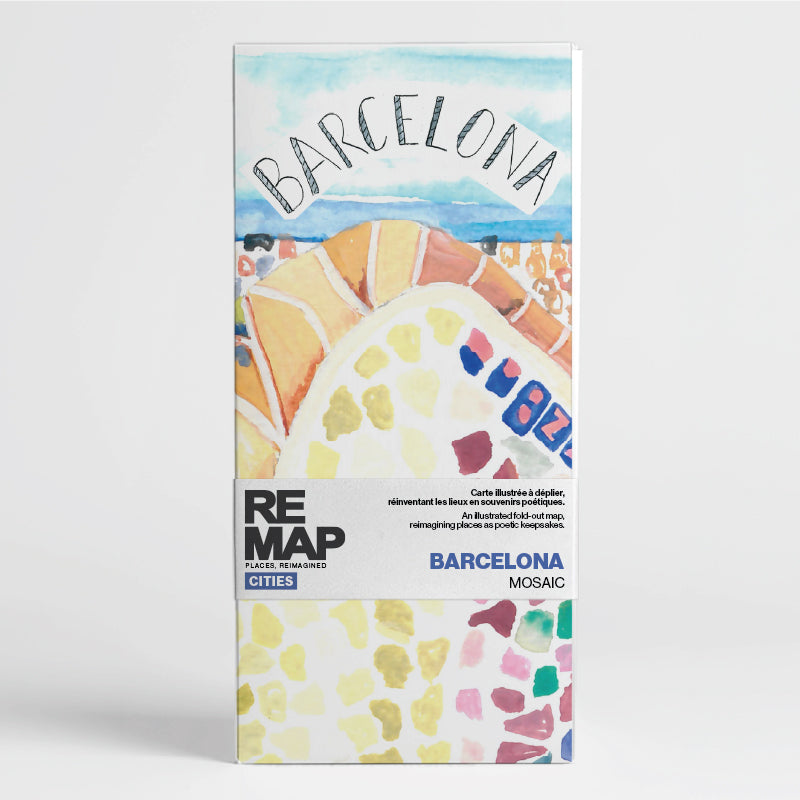 Remap Barcelona Mosaic — carte illustrée 50 × 70 cm