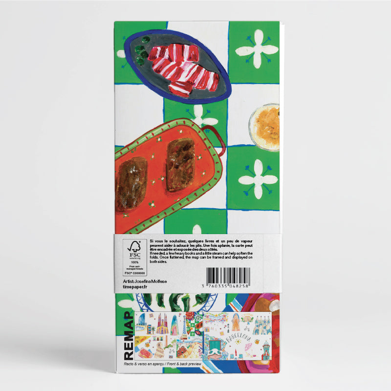 Remap Barcelona Mosaic — carte illustrée 50 × 70 cm
