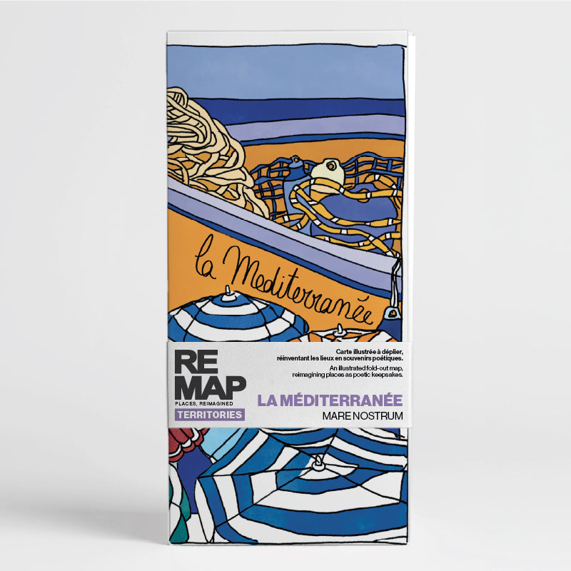 Remap La Méditerranée, Mare Nostrum — carte illustrée 50 × 70 cm