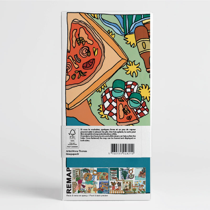 Remap La Méditerranée, Mare Nostrum — carte illustrée 50 × 70 cm