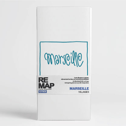 Remap Marseille Villages — carte illustrée 50 × 70 cm