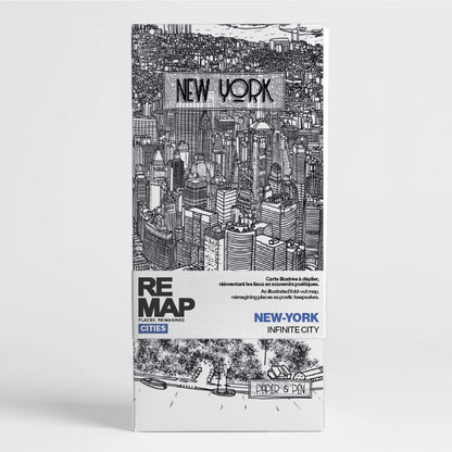 Remap New York Infinite City — carte illustrée 50 × 70 cm