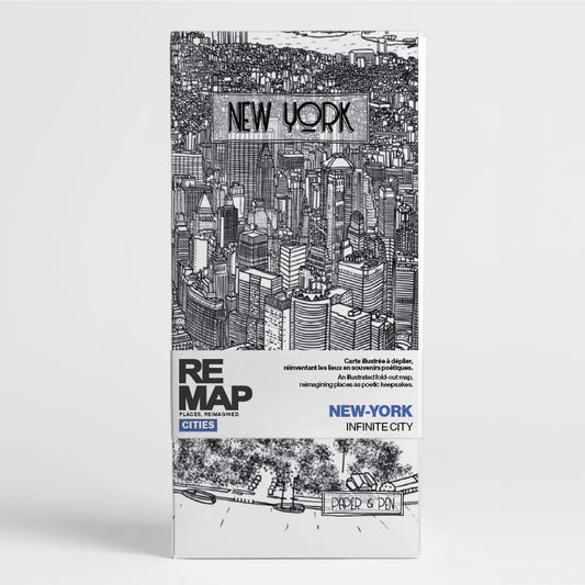 Remap New York Infinite City — carte illustrée 50 × 70 cm
