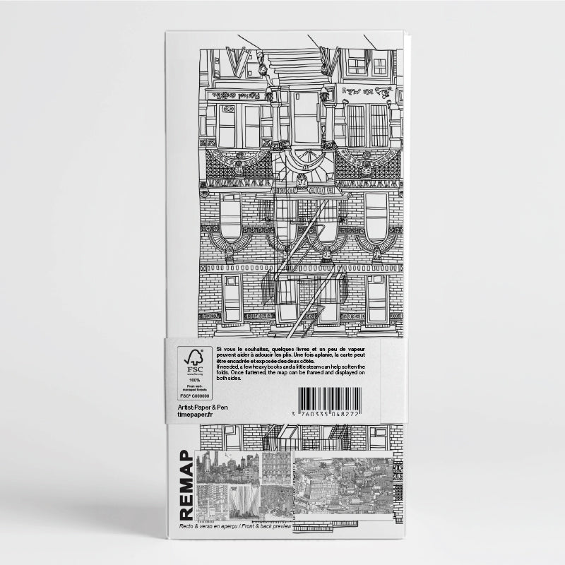 Remap New York Infinite City — carte illustrée 50 × 70 cm