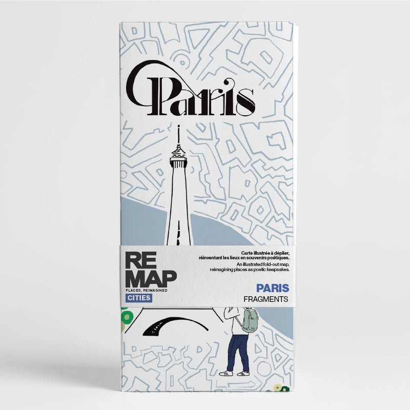 Remap Paris Fragments — carte illustrée 50 × 70 cm