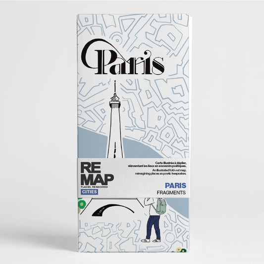 Remap Paris Fragments — carte illustrée 50 × 70 cm