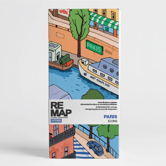 Remap Paris Icons — carte illustrée 50 × 70 cm