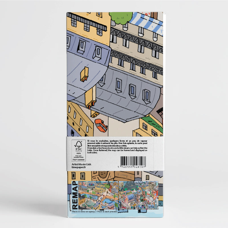 Remap Paris Icons — carte illustrée 50 × 70 cm