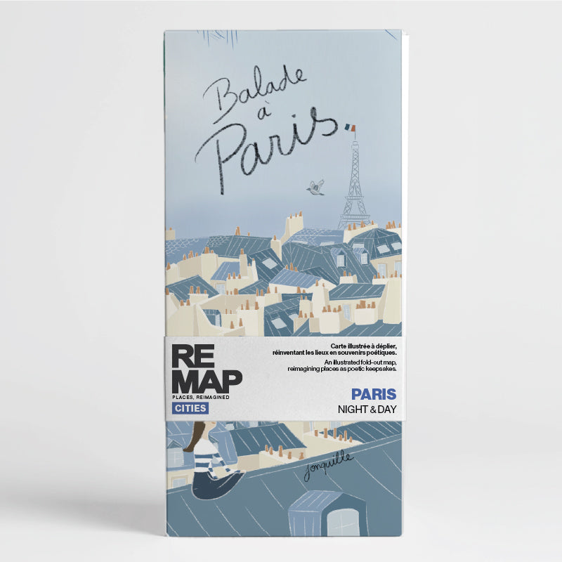 Remap Paris Night & Day — carte illustrée 50 × 70 cm