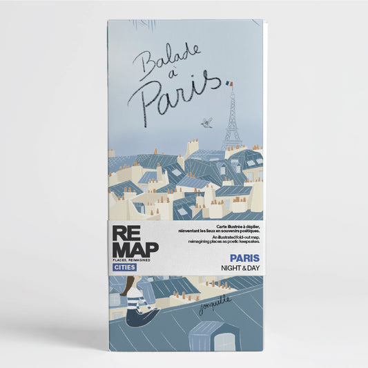 Remap Paris Night & Day — carte illustrée 50 × 70 cm