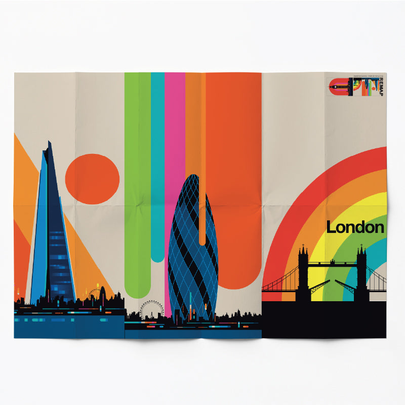 Remap Londres Spectrum — carte illustrée 50 × 70 cm
