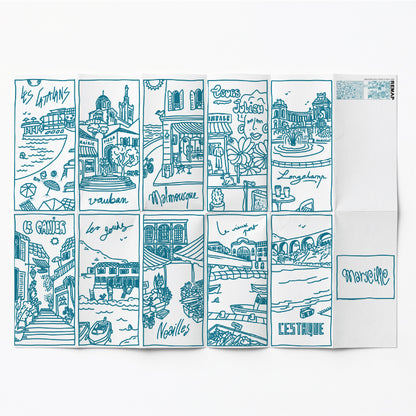 Remap Marseille Villages — carte illustrée 50 × 70 cm