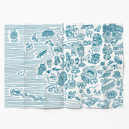 Remap Marseille Villages — carte illustrée 50 × 70 cm