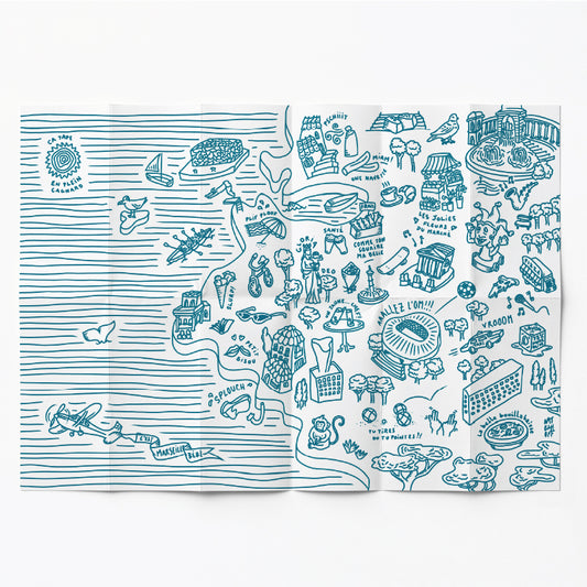 Remap Marseille Villages — carte illustrée 50 × 70 cm