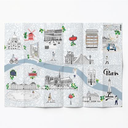Remap Paris Fragments — carte illustrée 50 × 70 cm
