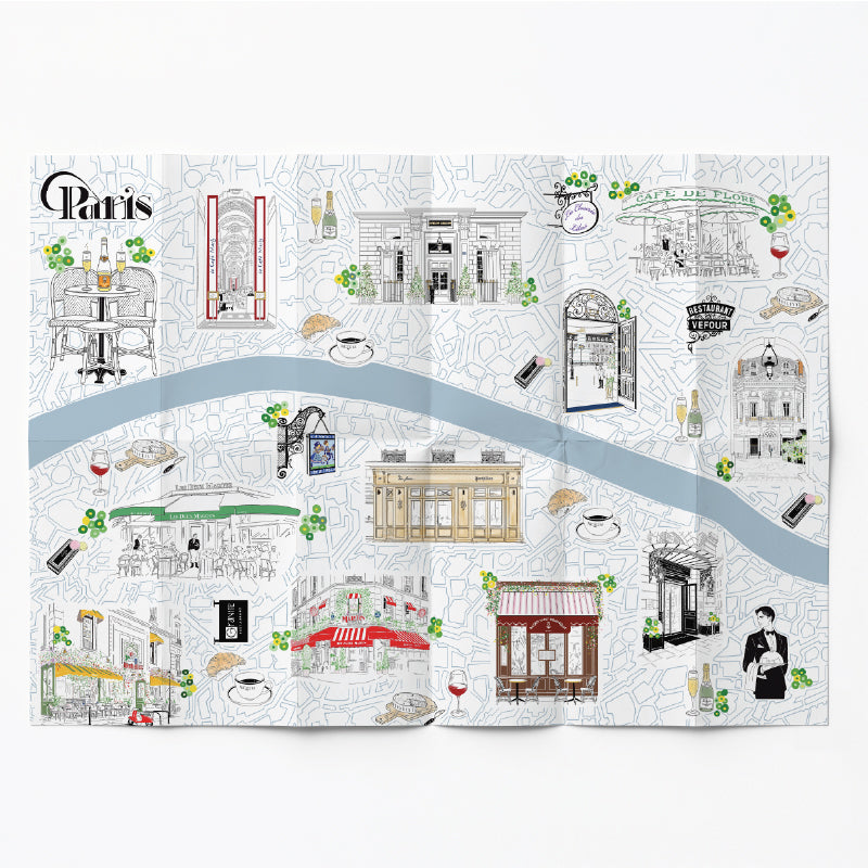 Remap Paris Fragments — carte illustrée 50 × 70 cm