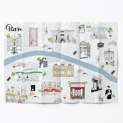 Remap Paris Fragments — carte illustrée 50 × 70 cm