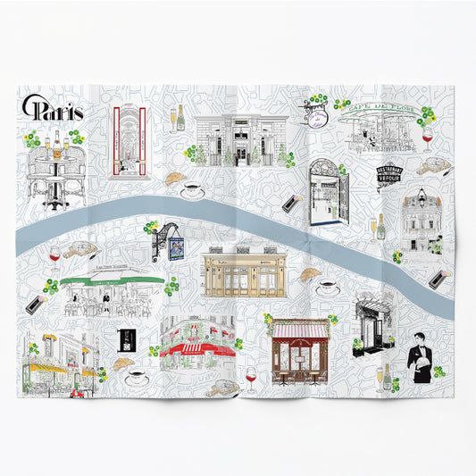Remap Paris Fragments — carte illustrée 50 × 70 cm