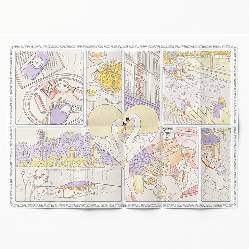 Remap Paris Mon Amour — carte illustrée 50 × 70 cm