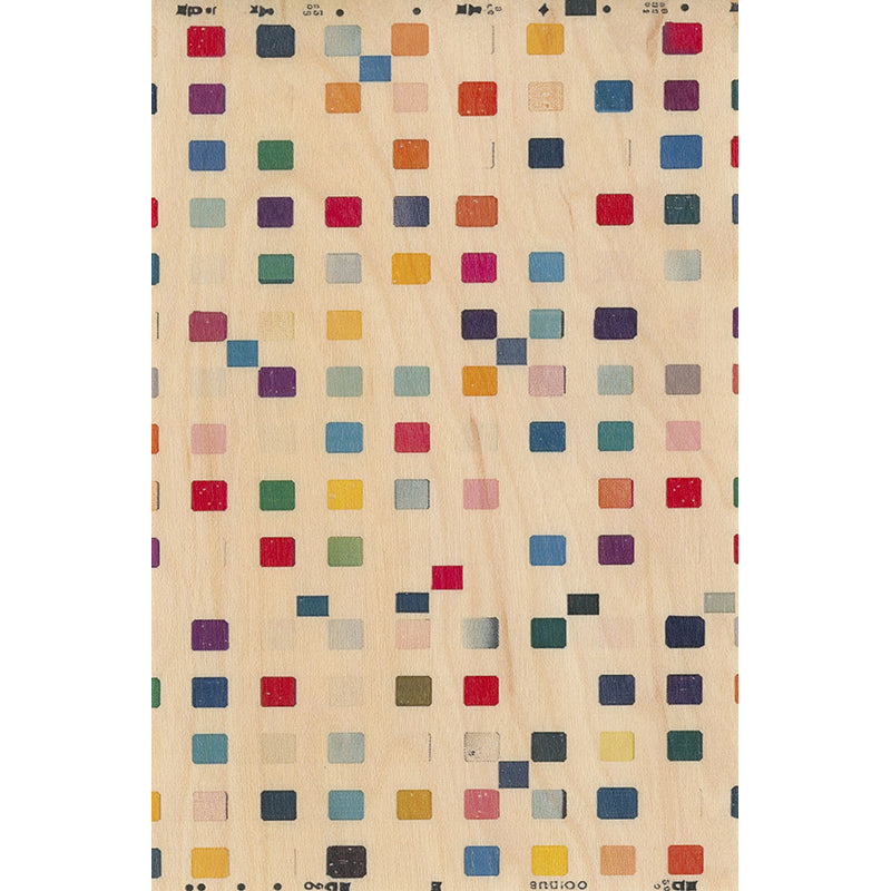 Wood postcard AI squares W