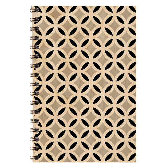 Wood notebook art deco grey hypnosis W