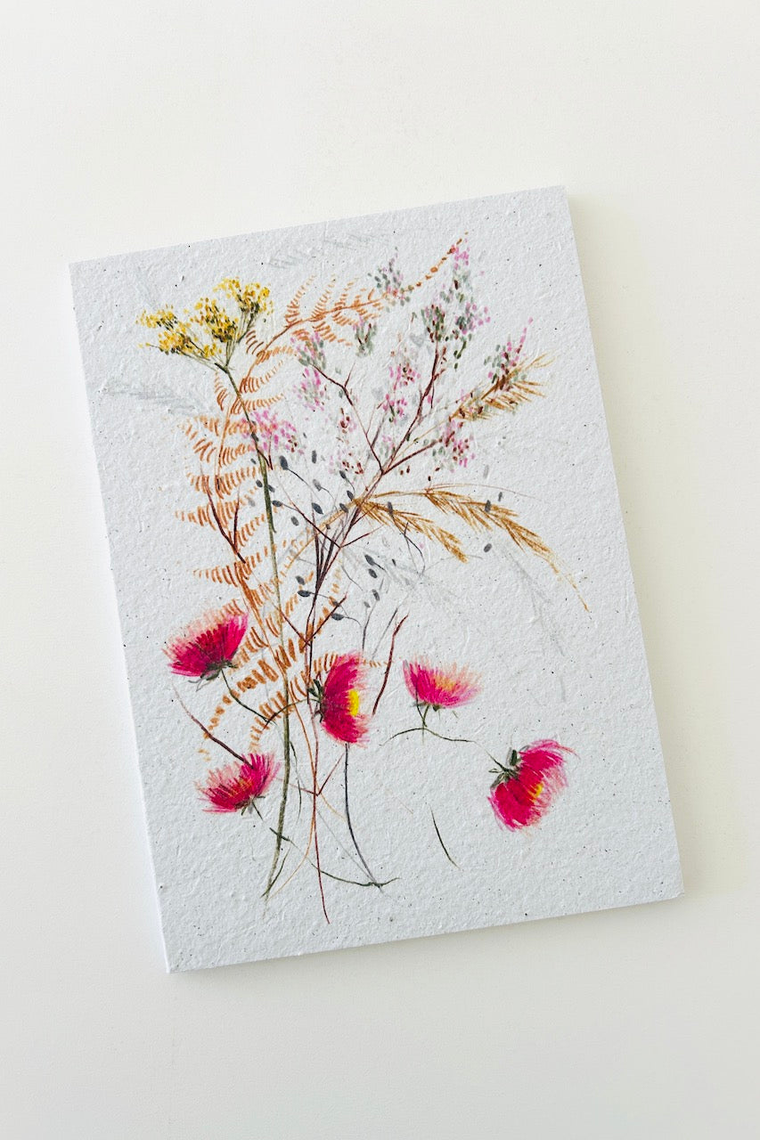 Bloc-notes A5 en papier ensemencé fern S