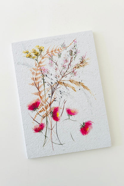 Bloc-notes A5 en papier ensemencé fern S