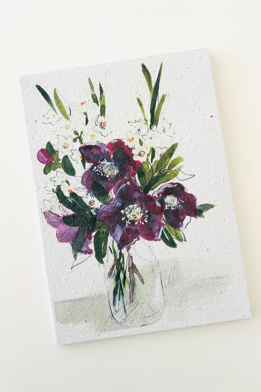 Bloc-notes A5 en papier ensemencé narcissus S
