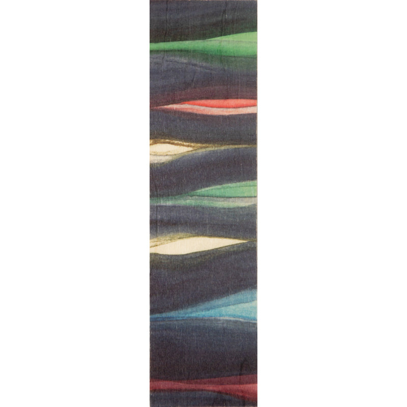 Wood bookmark aqua black knots W