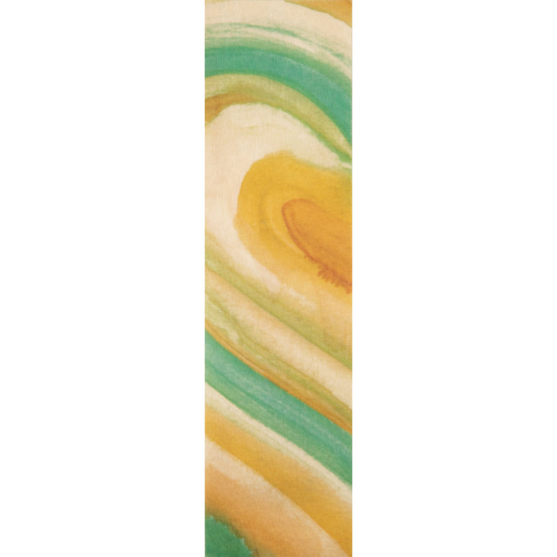 Wood bookmark aqua green yellow W