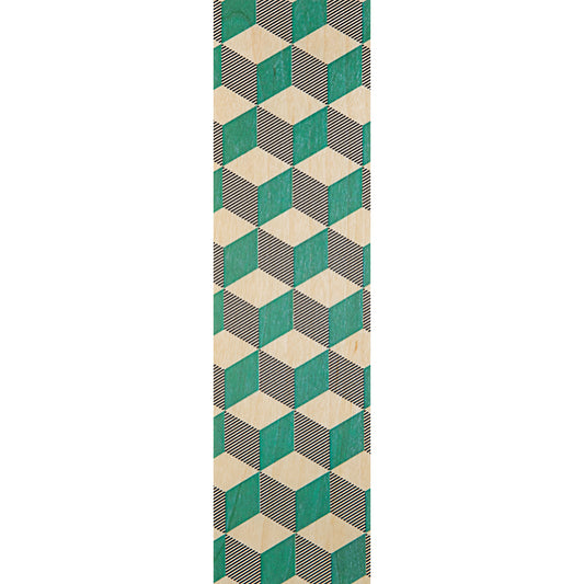 Marque-pages en bois art deco green squares W