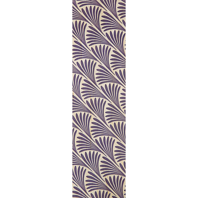 Wood bookmark art deco purple palms W