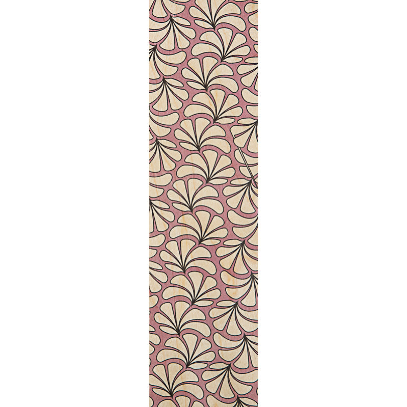 Wood bookmark art deco white leaves W