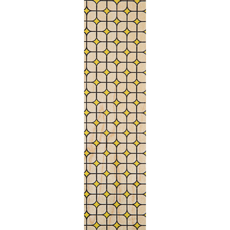 Wood bookmark art deco yellow crowns W