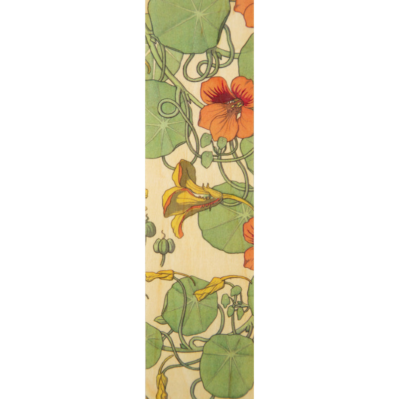 Marque-pages en bois BNF fleurs capucine W