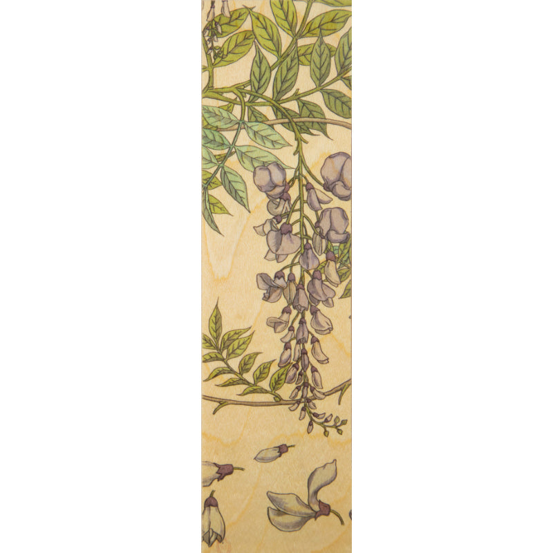Marque-pages en bois BNF fleurs glycine W