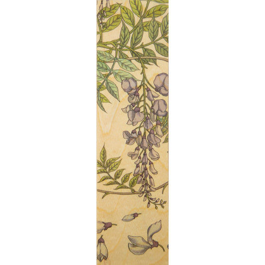 Marque-pages en bois BNF fleurs glycine W