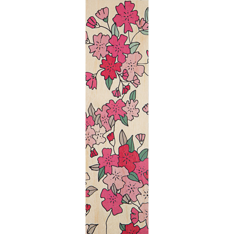 Wood bookmark nature wall of flowers W