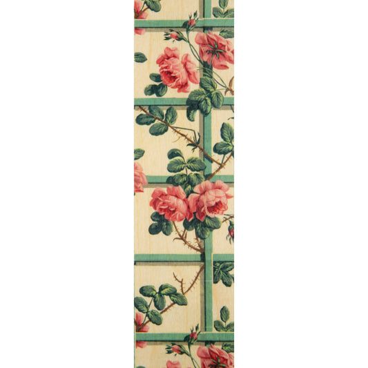 Marque-pages en bois BNF papiers peints rosé foncé W