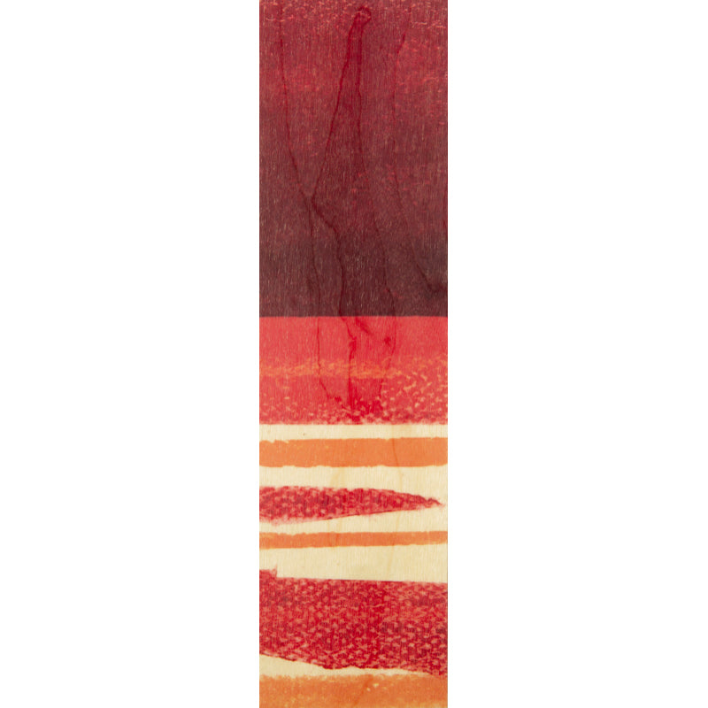Wood bookmark pastels red W