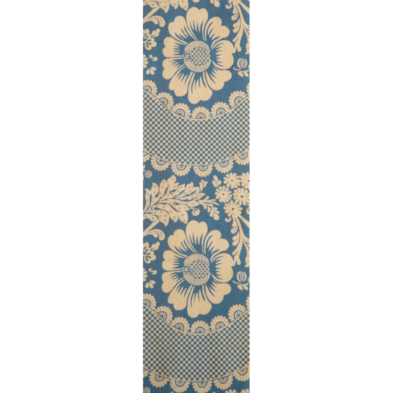 Marque-pages en bois toile de jouy fleurs bleu W