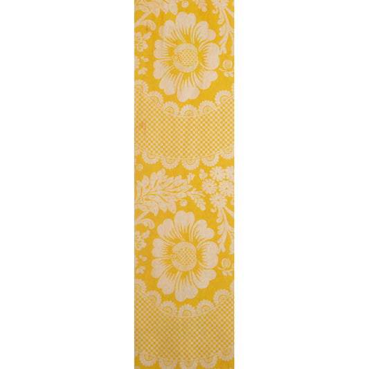 Marque-pages en bois toile de jouy fleurs jaune W
