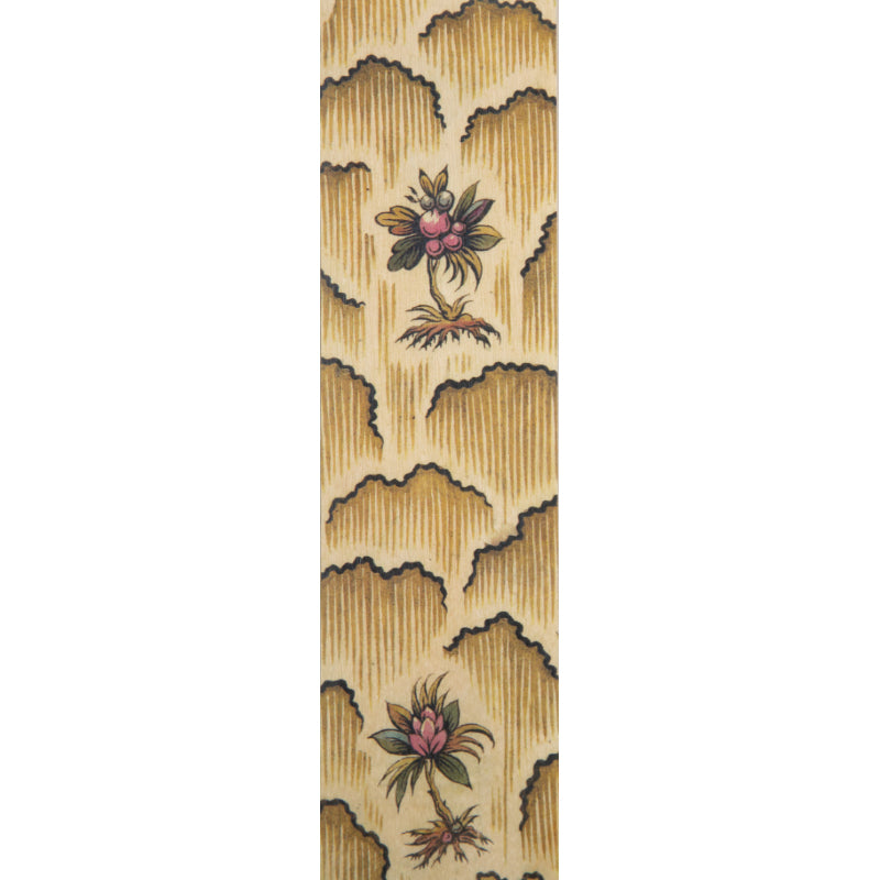 Wood bookmark toile de jouy motif floral W