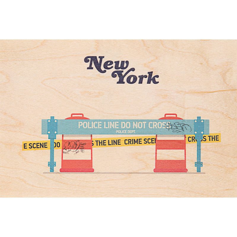 Carte en bois NY 7 W